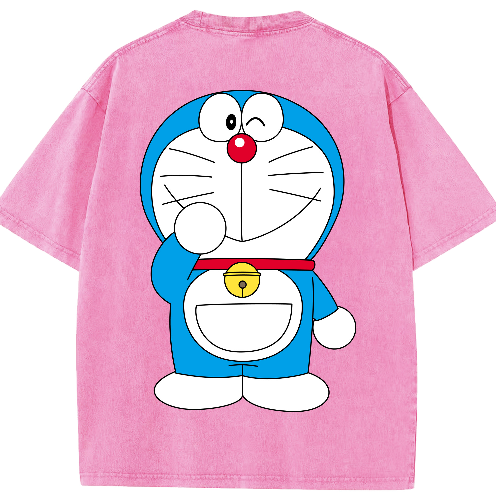 （画像用） ドラえもん Doraemon 綿100% ヴィンテージ風 半袖Tシャツ（背面プリント）